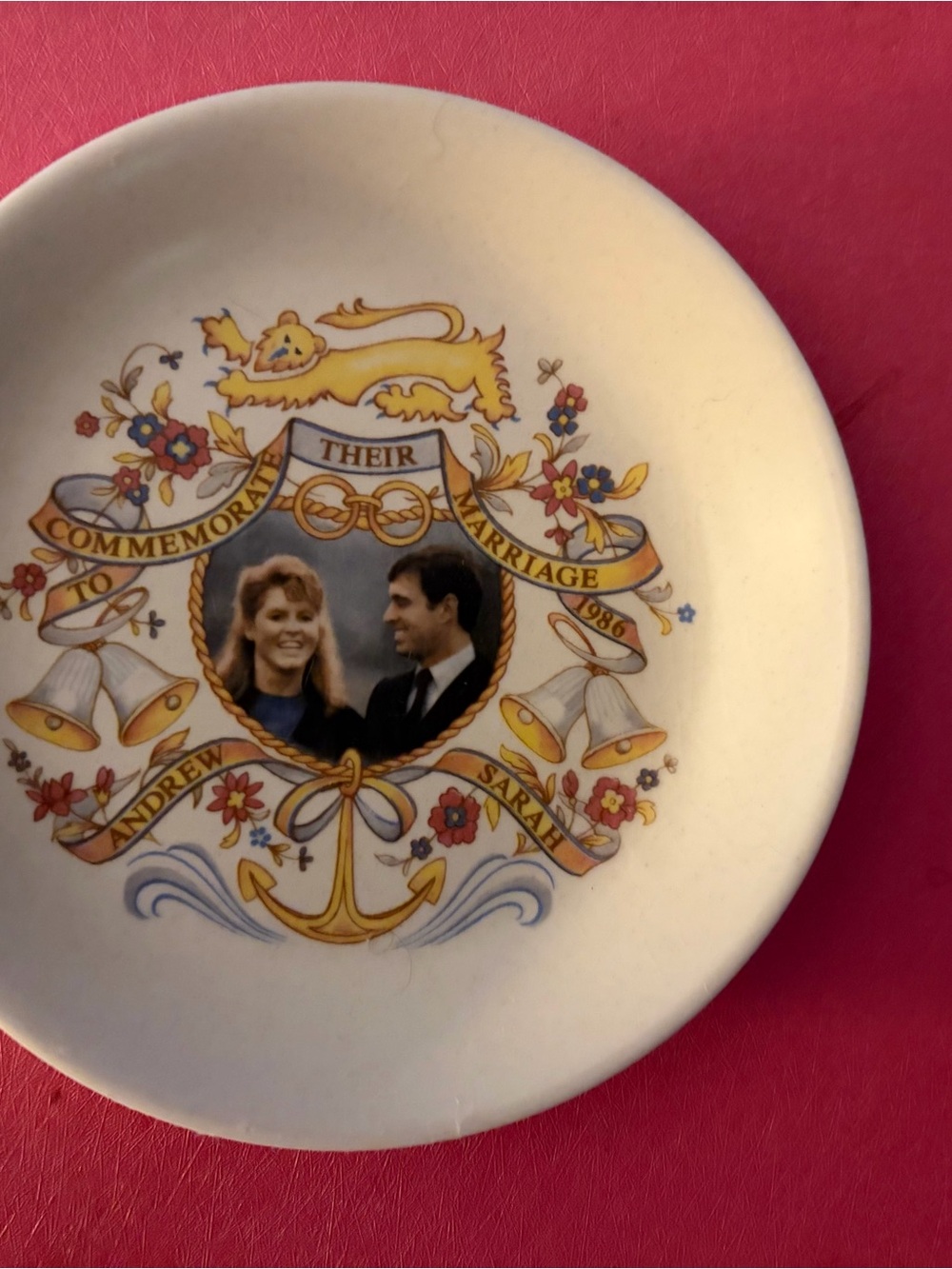 Vintage Prince Andrew and Sarah Ferguson Wedding
Commemorative Plate 1986